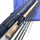 【送料無料】M MAXIMUMCATCH Maxcatch Speyフライロッド4ピース カーボンフライフィッシングロッド メッセ・チューブ持って(Size:6/7/8/9/10 wt) 色:12'6'' 7/8wt(6ピース)、サイズ:6ピース