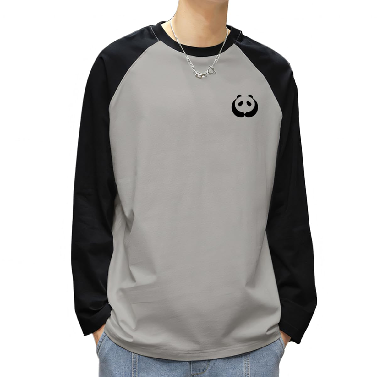 【送料無料】[uptoyou] 長袖 Tシャツ メンズ 綿100％ 透けない ラグランスリーブ ロングTシャツ 無地 ..