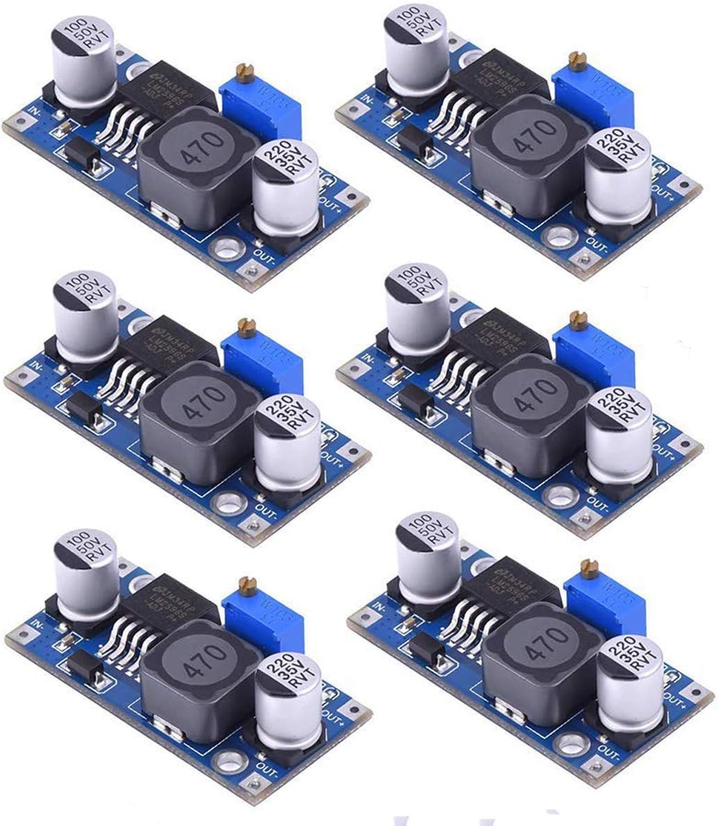 【送料無料】Parishop 6個 LM2596 DC - DC降圧コンバータ3.0〜40V〜1.5〜35V電源降圧モジュール 色：マ..