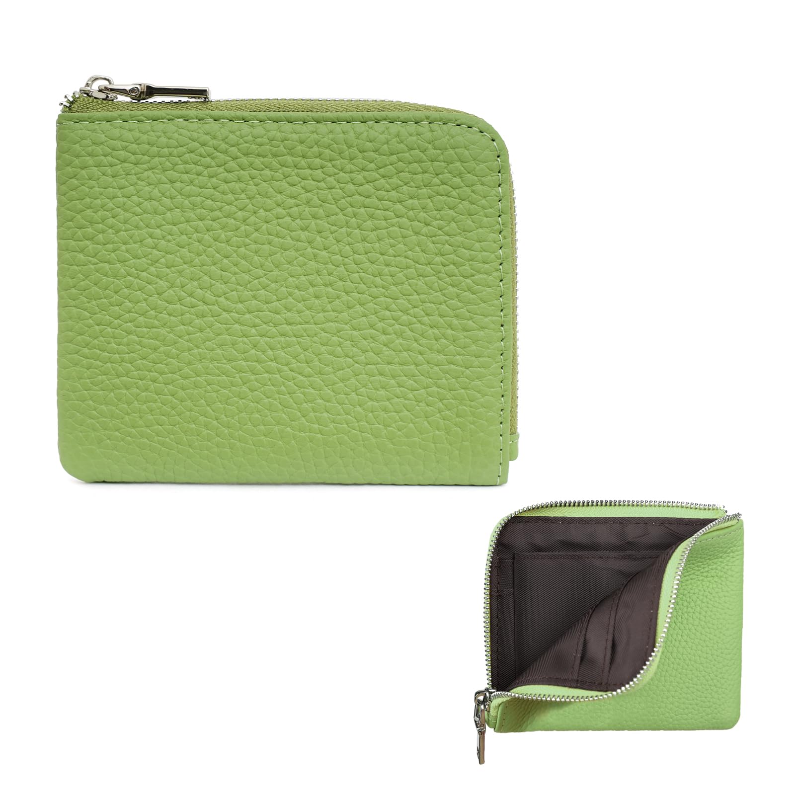 【送料無料】[imeetu] ミニ財布 薄型 L字ファスナー 本革 大容量 小銭入れ 薄い 軽量 スリム コンパク..