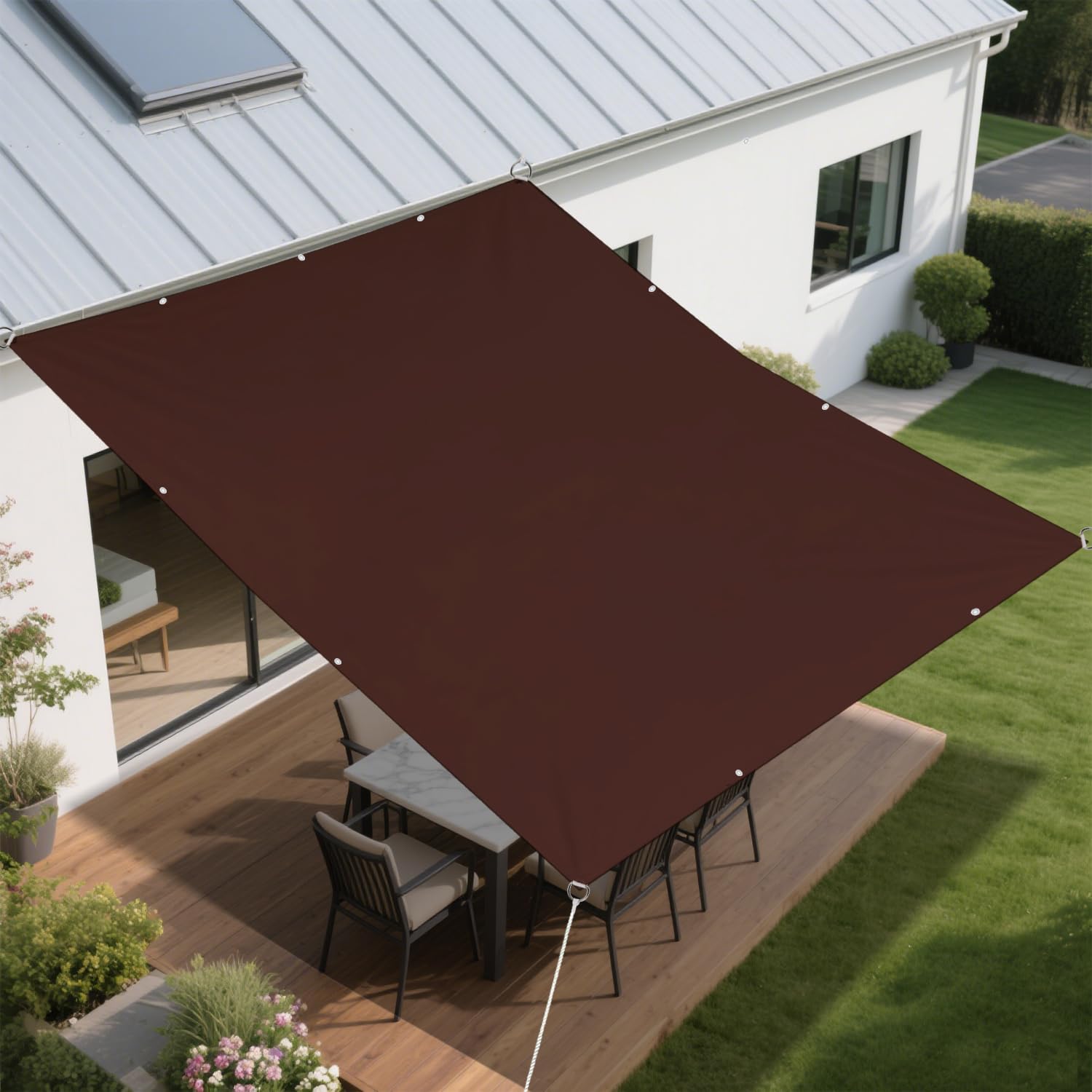 【送料無料】BIGLOONG 日除けシェード 日よけ 暑さ対策 雨除け撥水防水 サンシェード 400Dポリエステル..