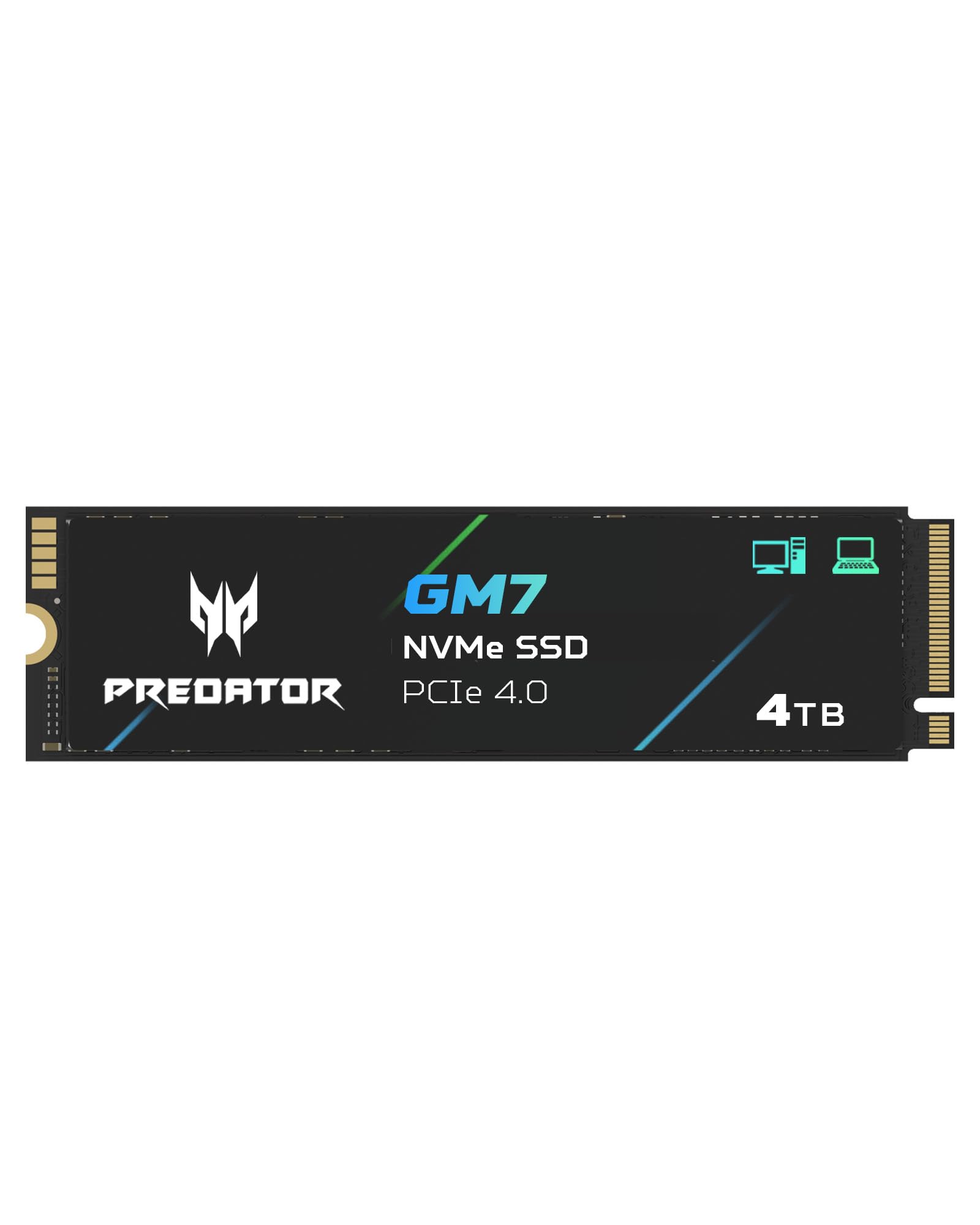 【送料無料】Acer Predator M.2 SSD GM7 NVMe1.4 2280 PCIe Gen4×4 超高速(最大読み取り：7400MB/s、最大書き込み：6500MB/s) 内蔵SSD 高耐久 3D NAND TLC PS5/PS5 Pro動作確認済み メーカー5年 サイズ：4TB