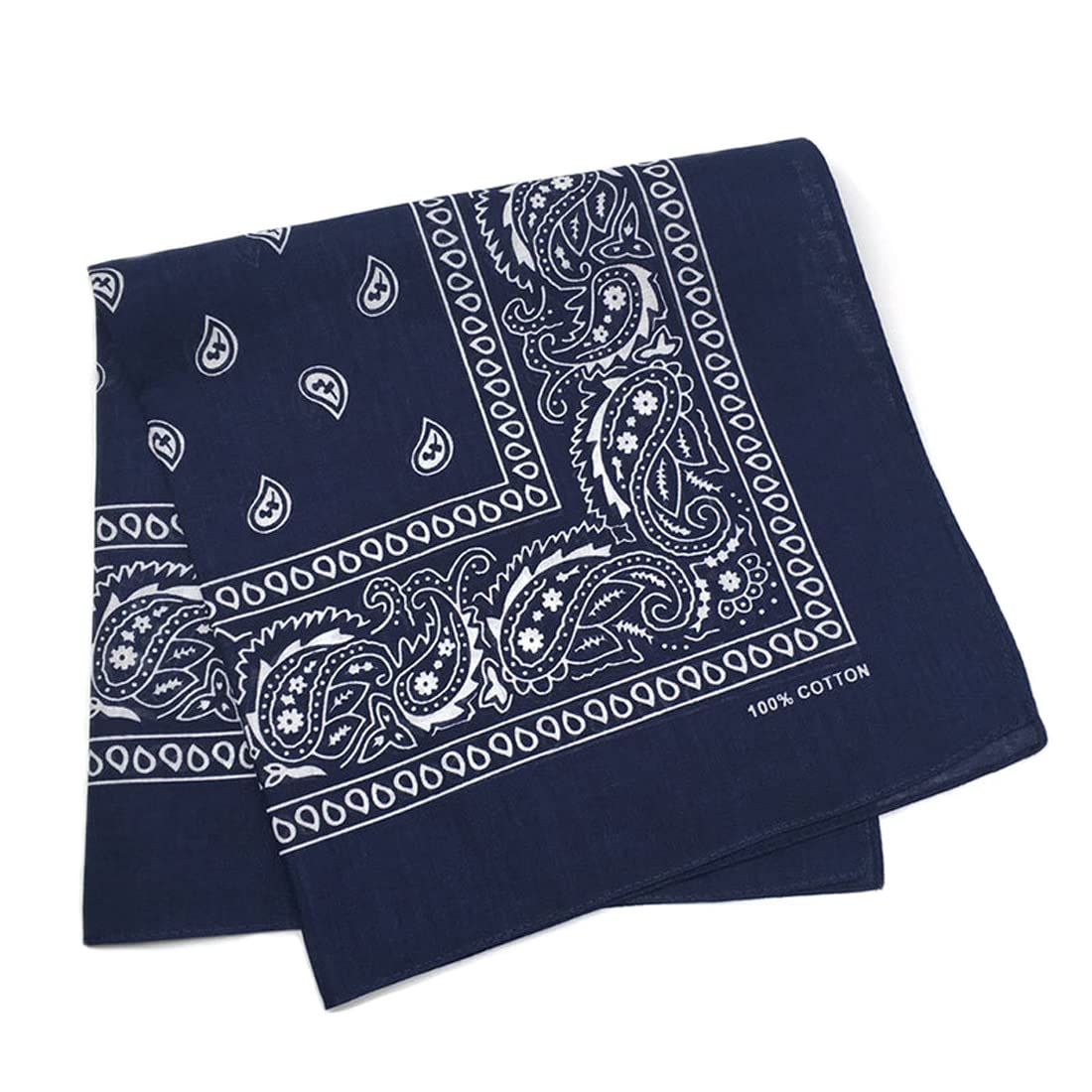 【送料無料】[Trifong] バンダナ 綿100% コットン カシューナッツ柄 ペイズリー ハンカチ ユニセックス..