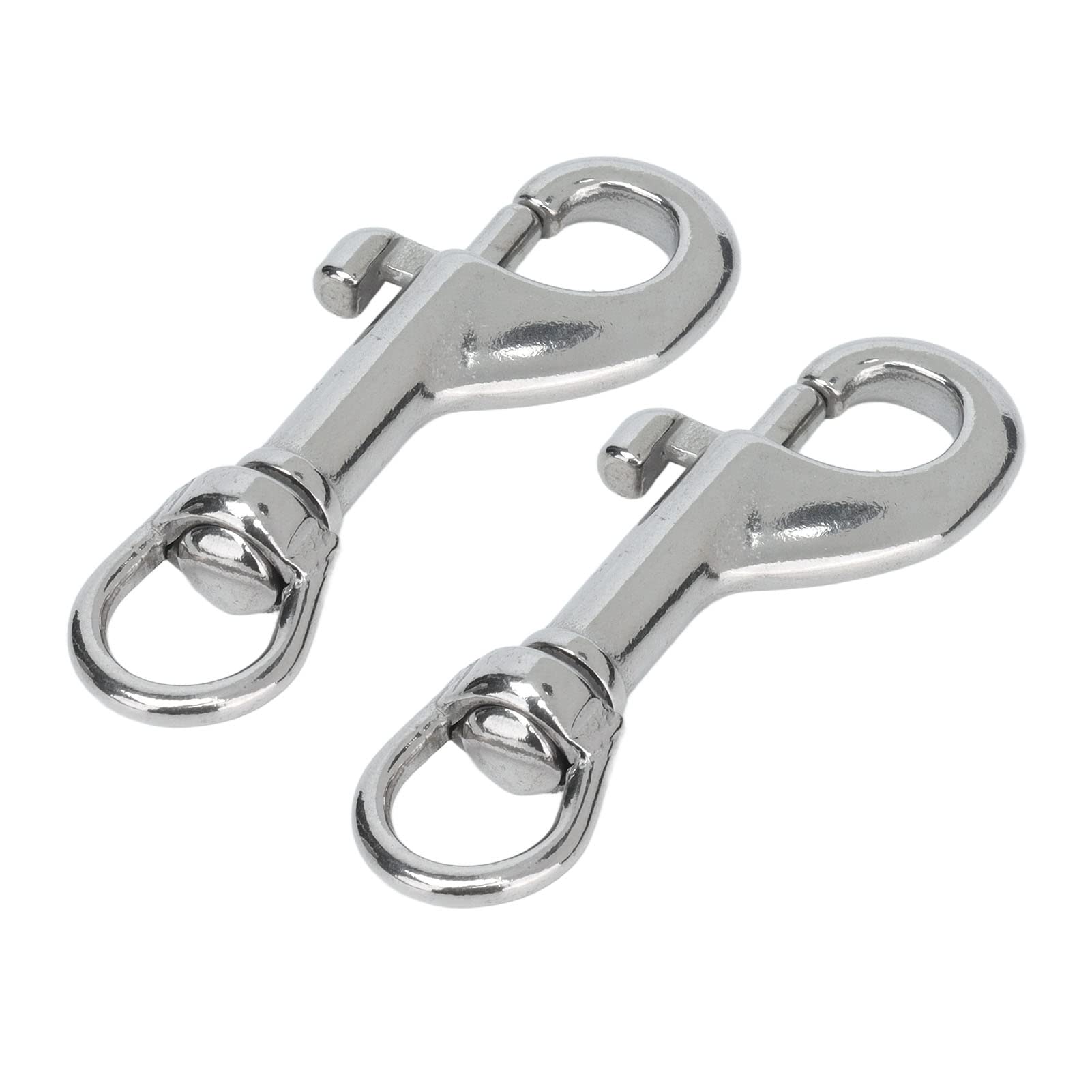 【送料無料】犬用首輪フック、316ステンレス鋼2個防水シングルエンドダイビングクリップボート用360°ベ..