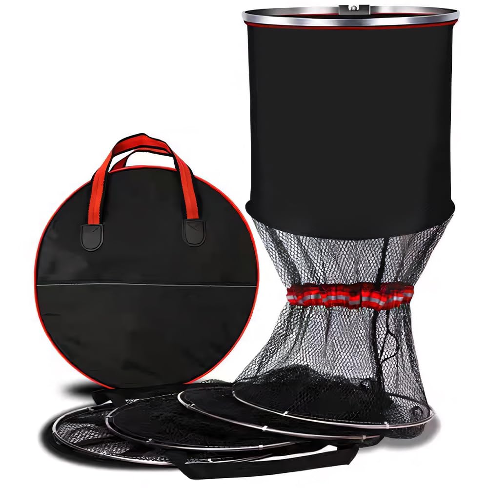 【送料無料】RUIYUNZHUZHU フィッシュガードネット ネットケージ 折りたたみ 魚籠 魚かご ステンレス鋼..