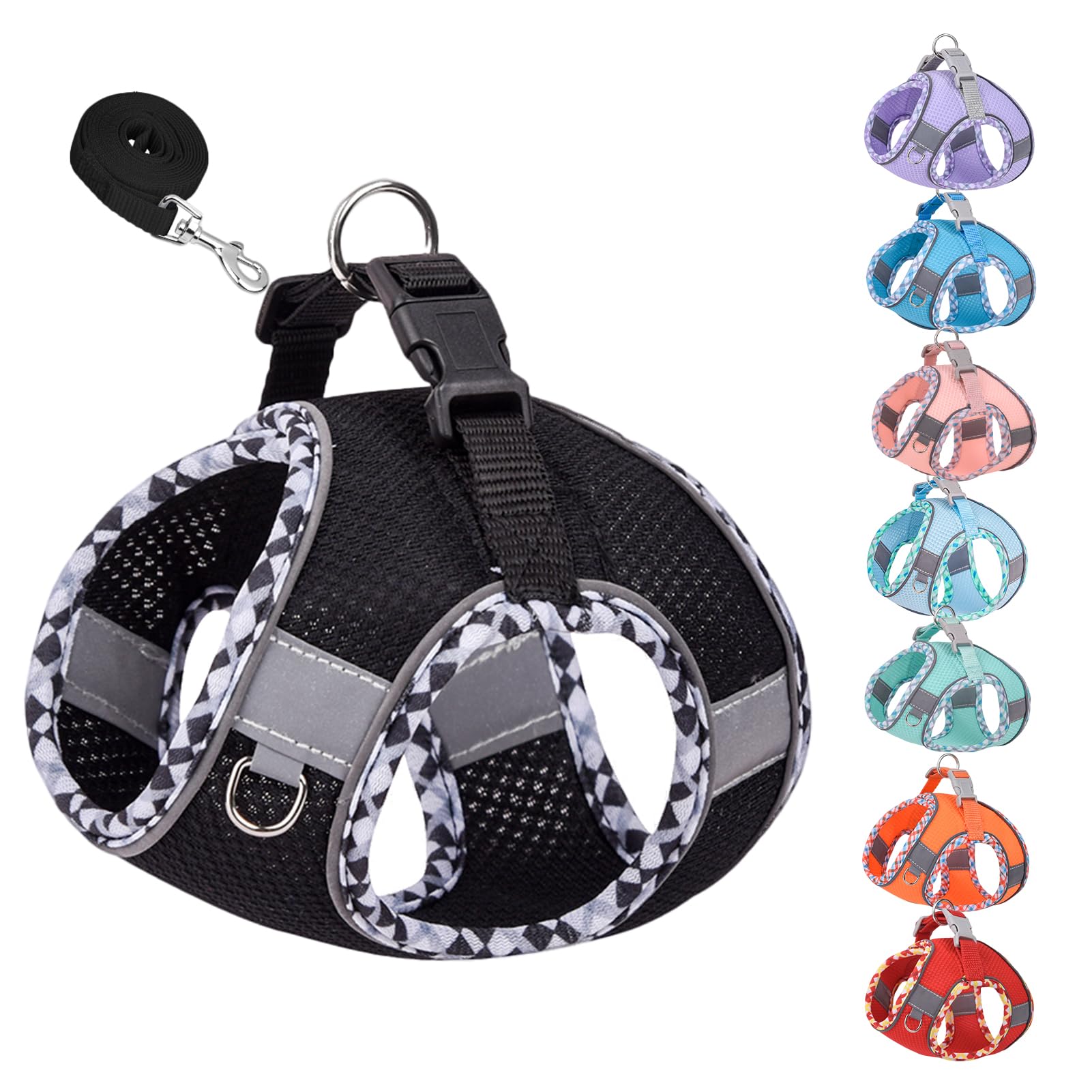 【送料無料】KUVEELA PET 小型犬 猫 中型犬 ハーネス リードセット 牽引ロープ 胸当て 胴輪 ドッグウエ..