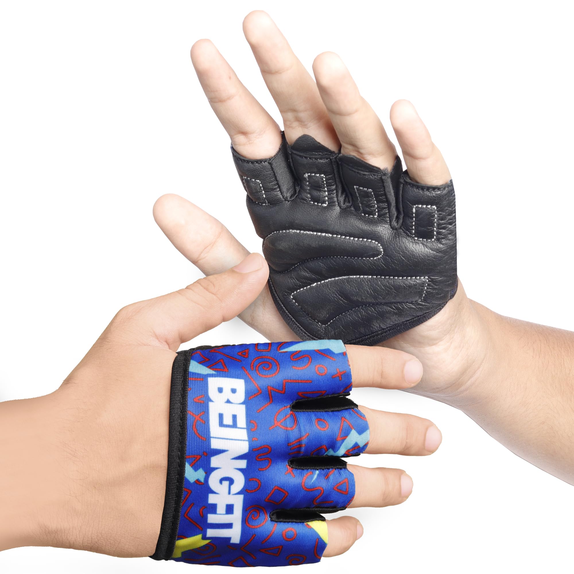 【送料無料】Beingfit トレーニンググローブ 筋トレ メンズ - レディース 指から手のひらまで半指デザ..