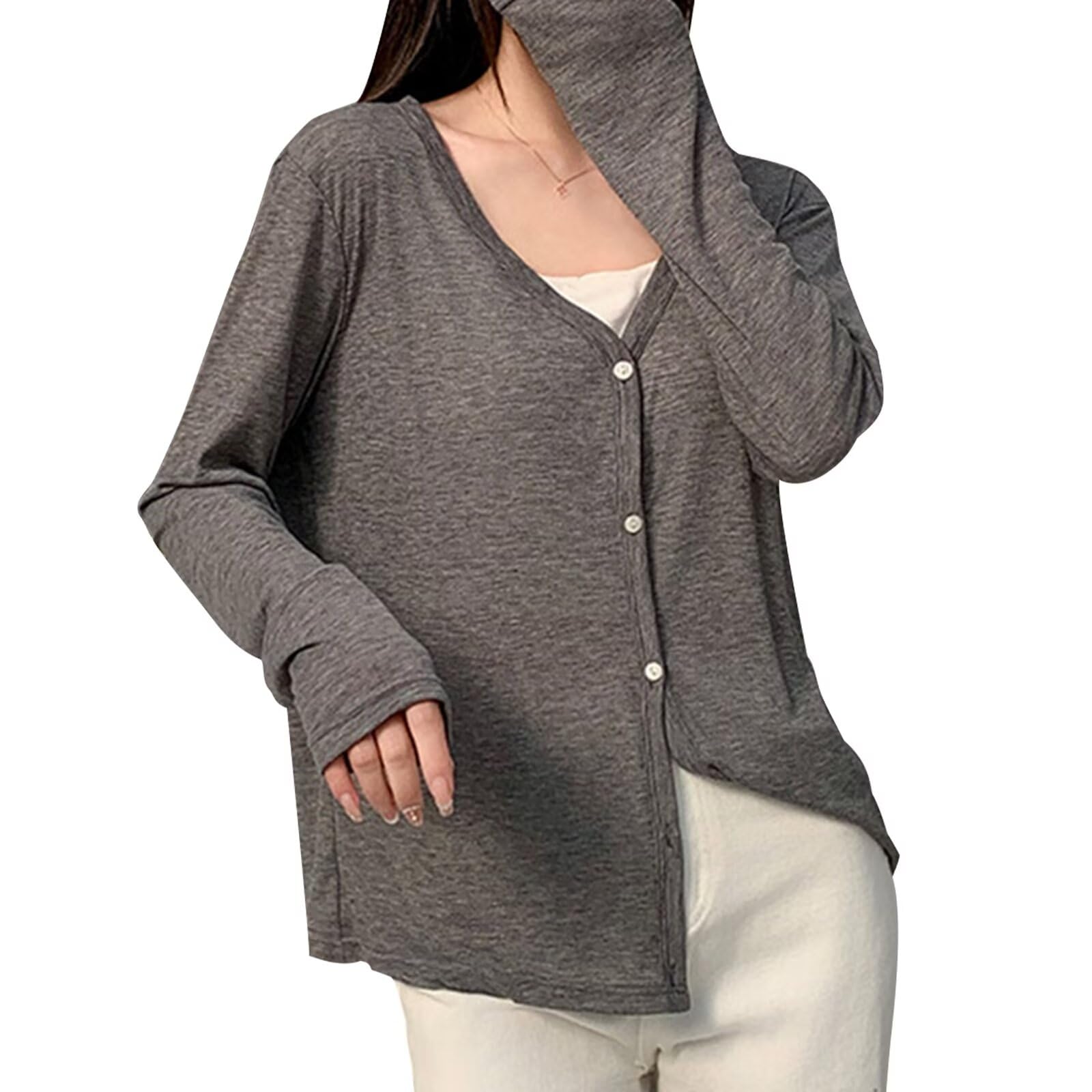 【送料無料】[inotenka] カーディガン レディース 薄手 ライトアウター UVカット 長袖 冷感 ショート丈..