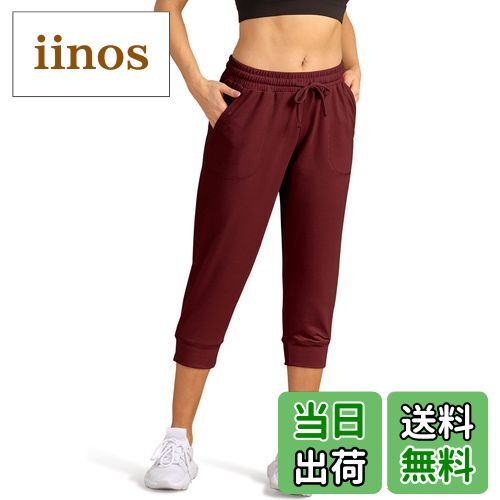 【送料無料】[icyzone] レディース スウェットパンツ トレーニングウェア クロップドパンツ ポケット付..