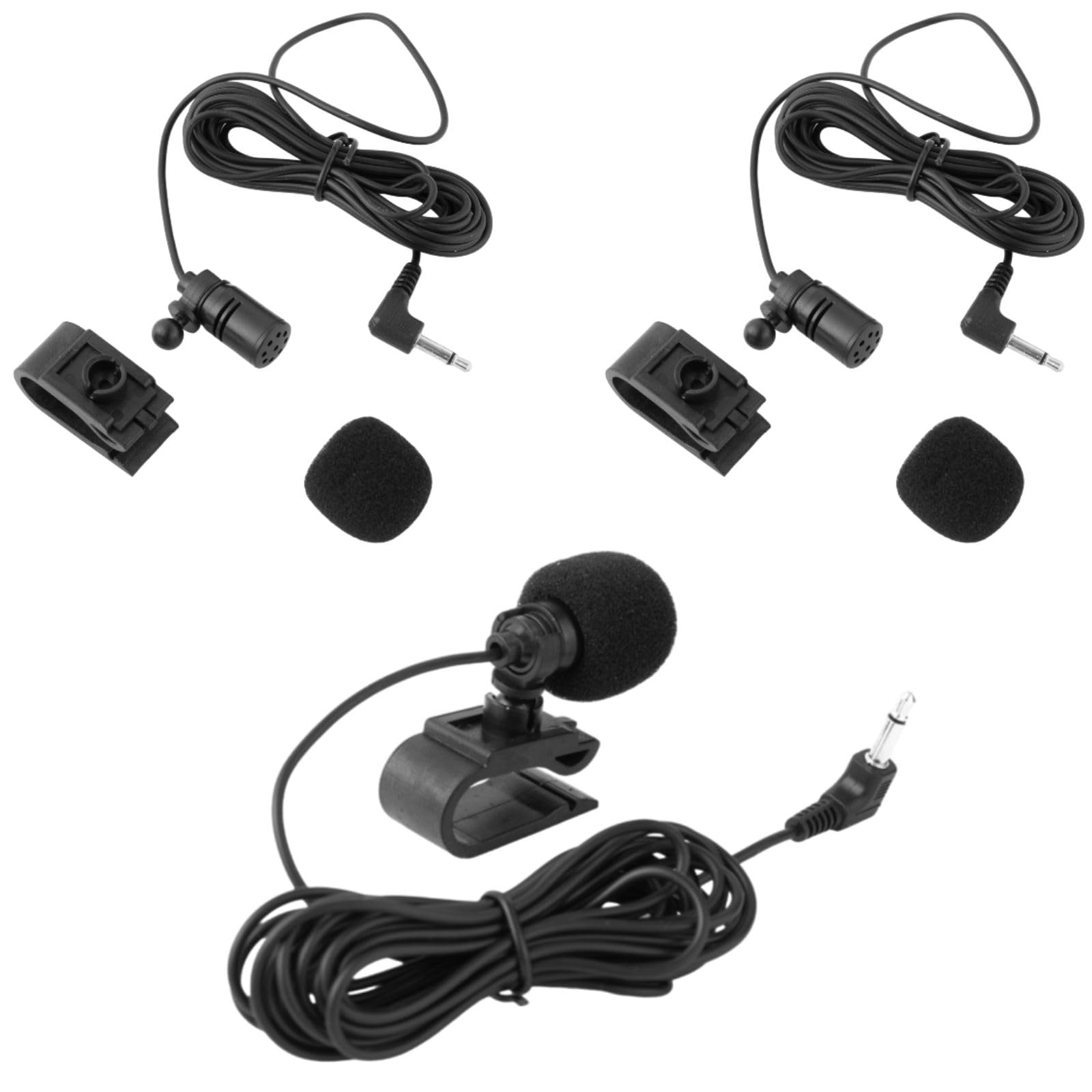 【送料無料】YESprime マイク 3.5mm ハンズフリー 音声入力 高感度 カーナビ 全方向性 外部マイク U字クリップ 色：ブラック、サイズ：20.7 x 14.8 x 1.7 cm; 40 g