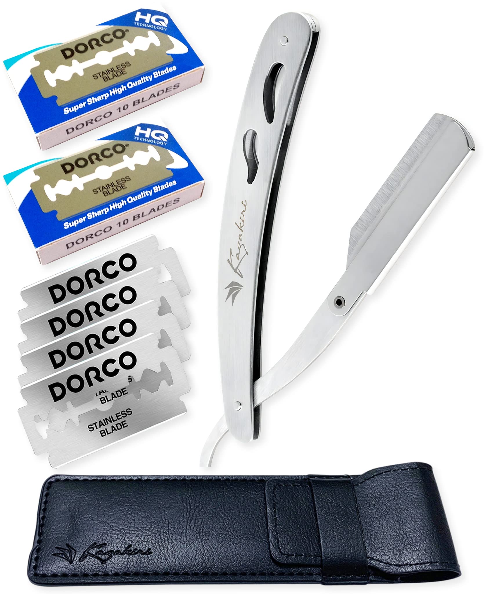 【送料無料】Kazakiri カミソリ 剃刀 【プロ理容師監修x感動深剃り】 髭剃り 顔剃り 替刃付き メンズ ..