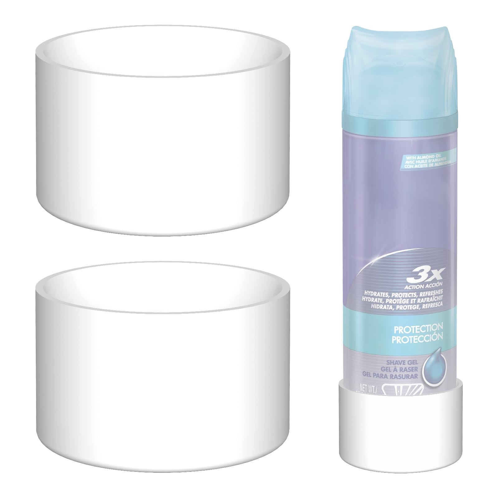 【送料無料】Linkidea 2 パック シェーブジェル缶錆びホルダー、シリコンシェービングフォーム錆び防止..