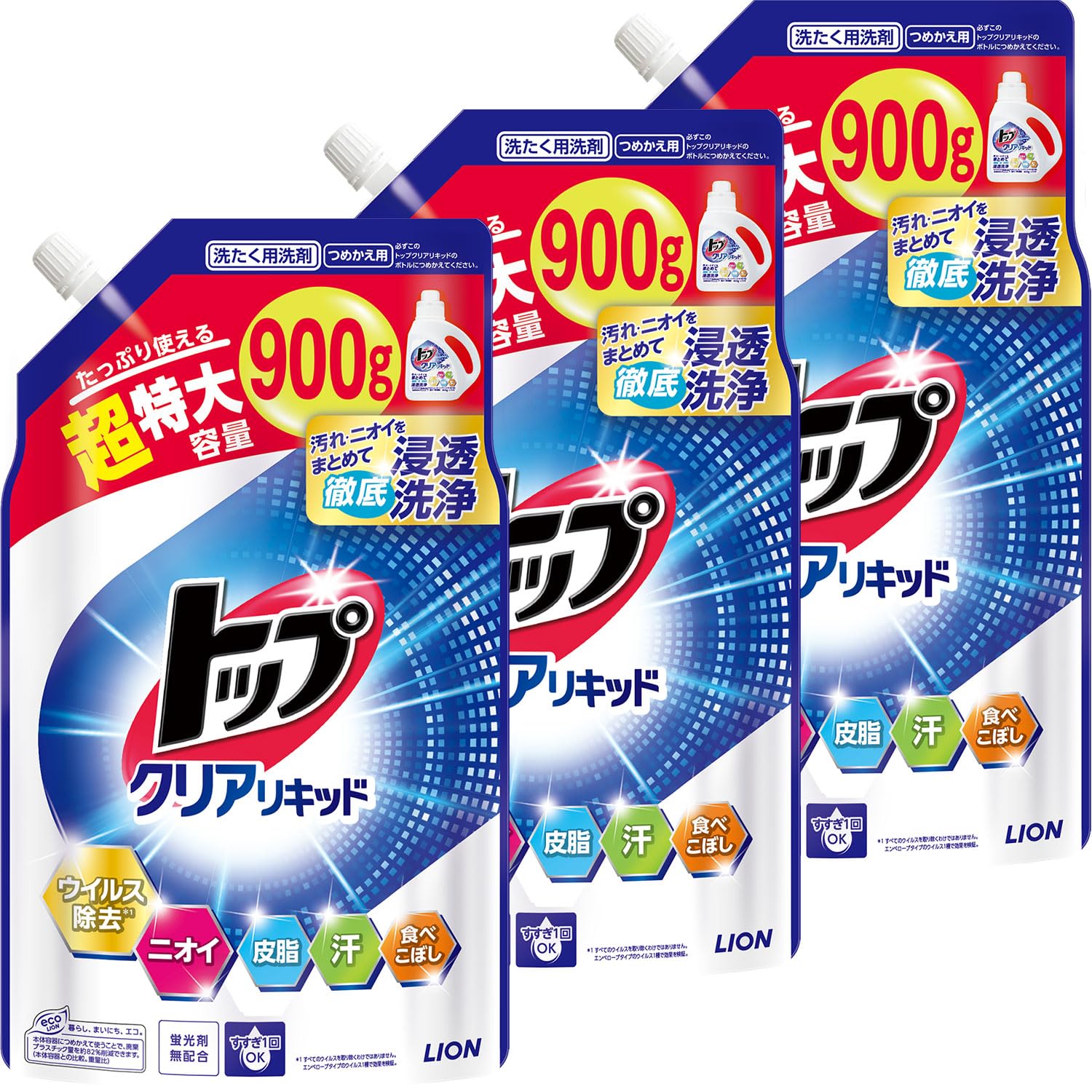 【送料無料】トップクリアリキッド 色：マルチカラー、サイズ：900g×3個