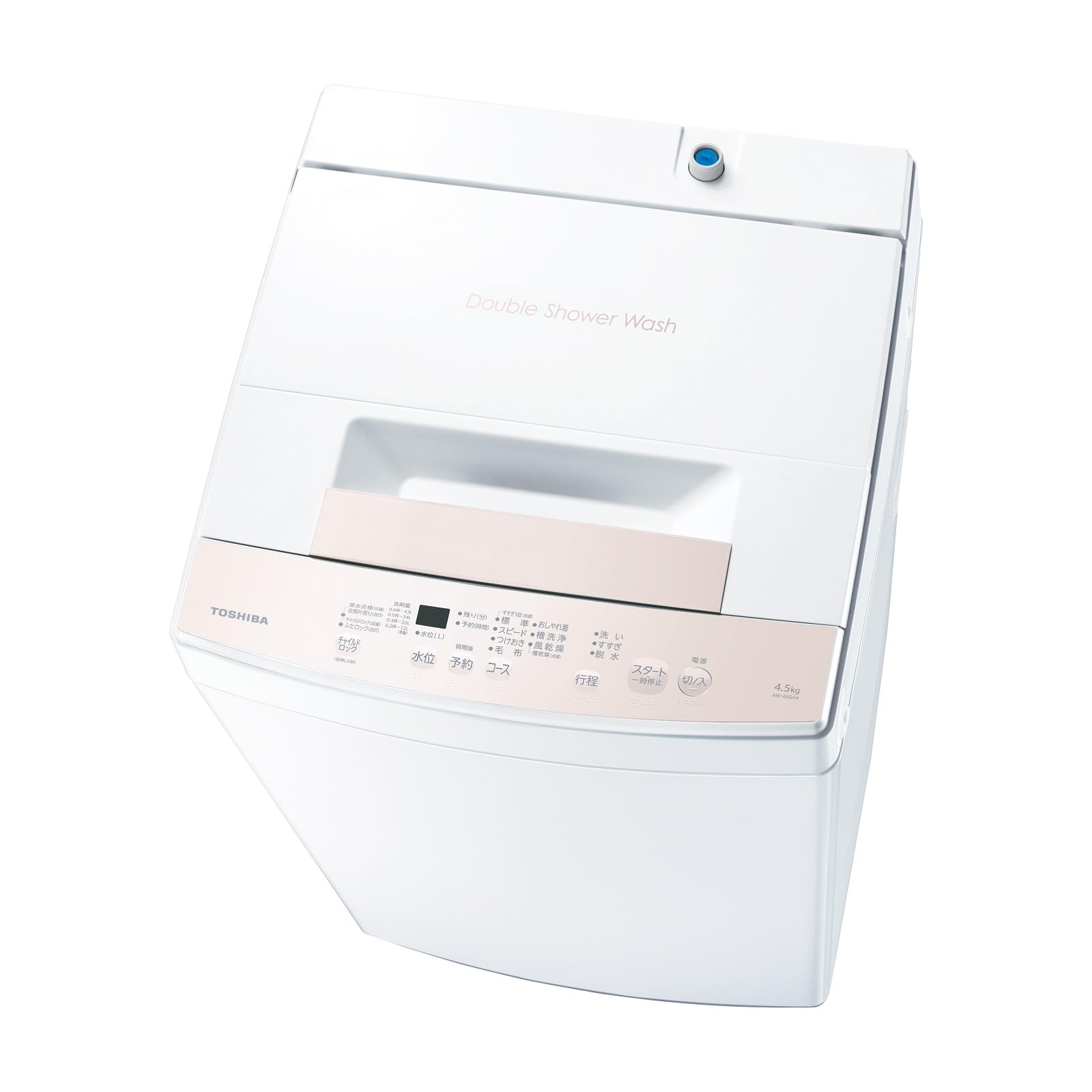 【送料無料】東芝洗濯機エントリーモデル クリーナーセット 色:ピュアホワイト、サイズ:4.5kg