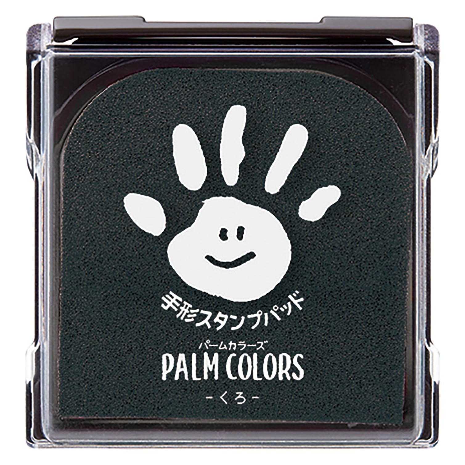 【送料無料】シャチハタ 手形スタンプパッド PalmColors 色：くろ、サイズ：95.8×100.2mm