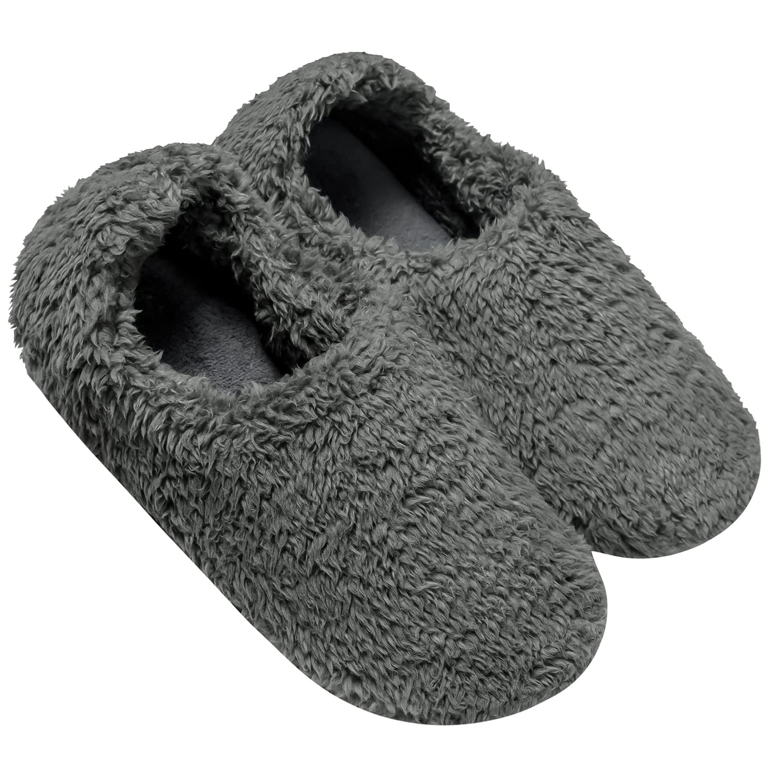 【送料無料】[Fipiifly] スリッパ 冬 あったかスリッパ もこもこ 男女兼用 滑り止め 静音 スリッパ 室内 ルームシューズ 室内履き 北欧 防寒 冬用 足冷え対策 暖かい 洗える 色：ダークグレー、サイズ：28.5~30 cm 2E