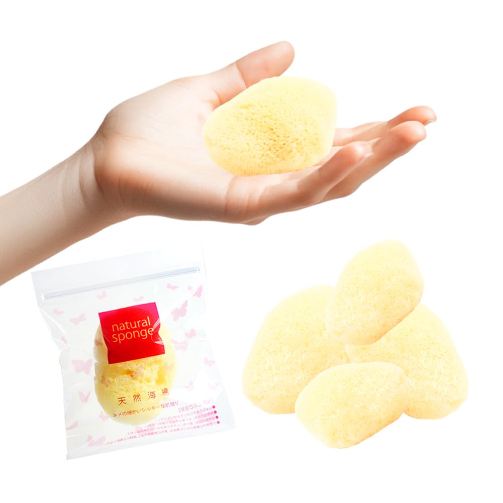 【送料無料】【6個入り】海綿 生理用品 スポンジ 業務用 天然海綿 個包装 ジップロック サニタリー 吸..