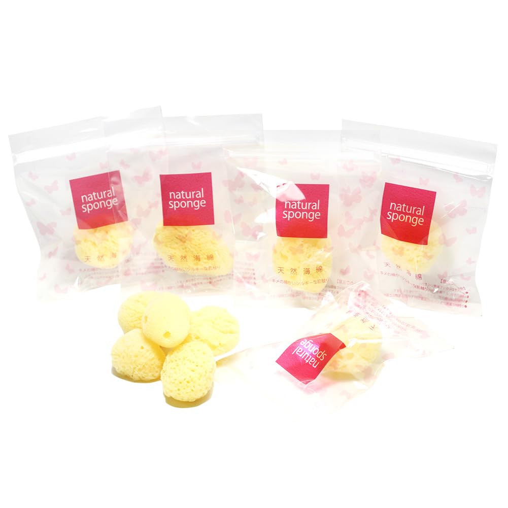 【送料無料】【10個入り】HOKUTO ミニ海綿 天然海綿（小） 生理用品 スポンジ 業務用 天然海綿 個包装 ..