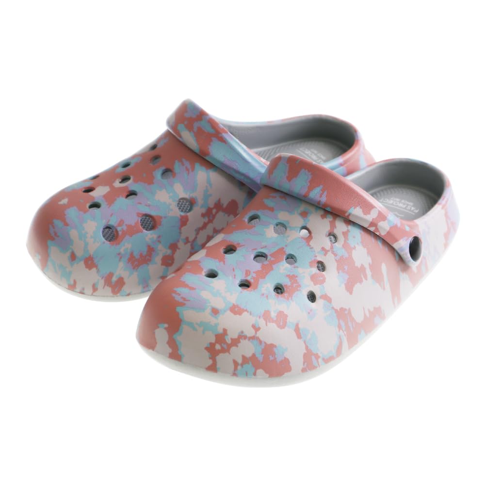 【送料無料】[FASPROJECT] 2way クロッグ サンダル (レディース) 婦人 女性 ジュニア 軽量 防水 eva サボサンダル 前とじ つっかけ SY-12965 色：【プリント】グレー、サイズ：L