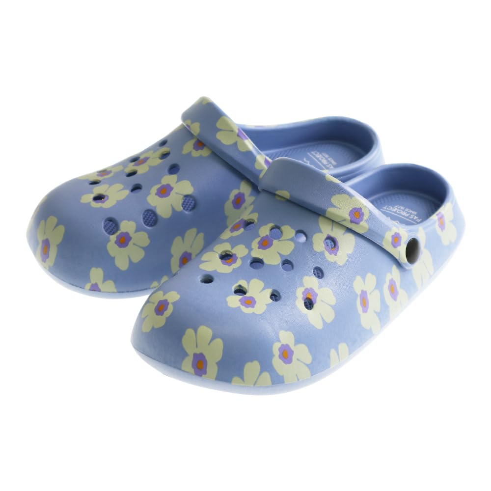 【送料無料】[FASPROJECT] 2way クロッグ サンダル (レディース) 婦人 女性 ジュニア 軽量 防水 eva サボサンダル 前とじ つっかけ SY-12965 色：【プリント】ブルー、サイズ：L