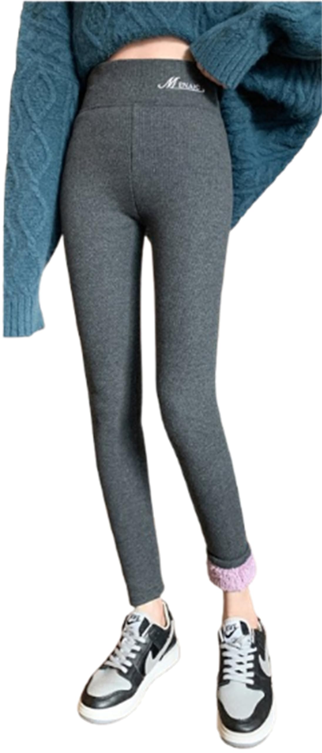 【送料無料】[kisetsumate] 裏起毛 レギンス レディース トレンカ 裏ボア インナー タイツ 美脚 ヒートレギンス 暖かい 防寒 レギンスパンツ 冬 ルームウェア 部屋着 厚手 極暖 ボトムス ストレッチ 動きやすい おしゃれ 着痩せ 人気 色：ダークグレー、サイズ：XL