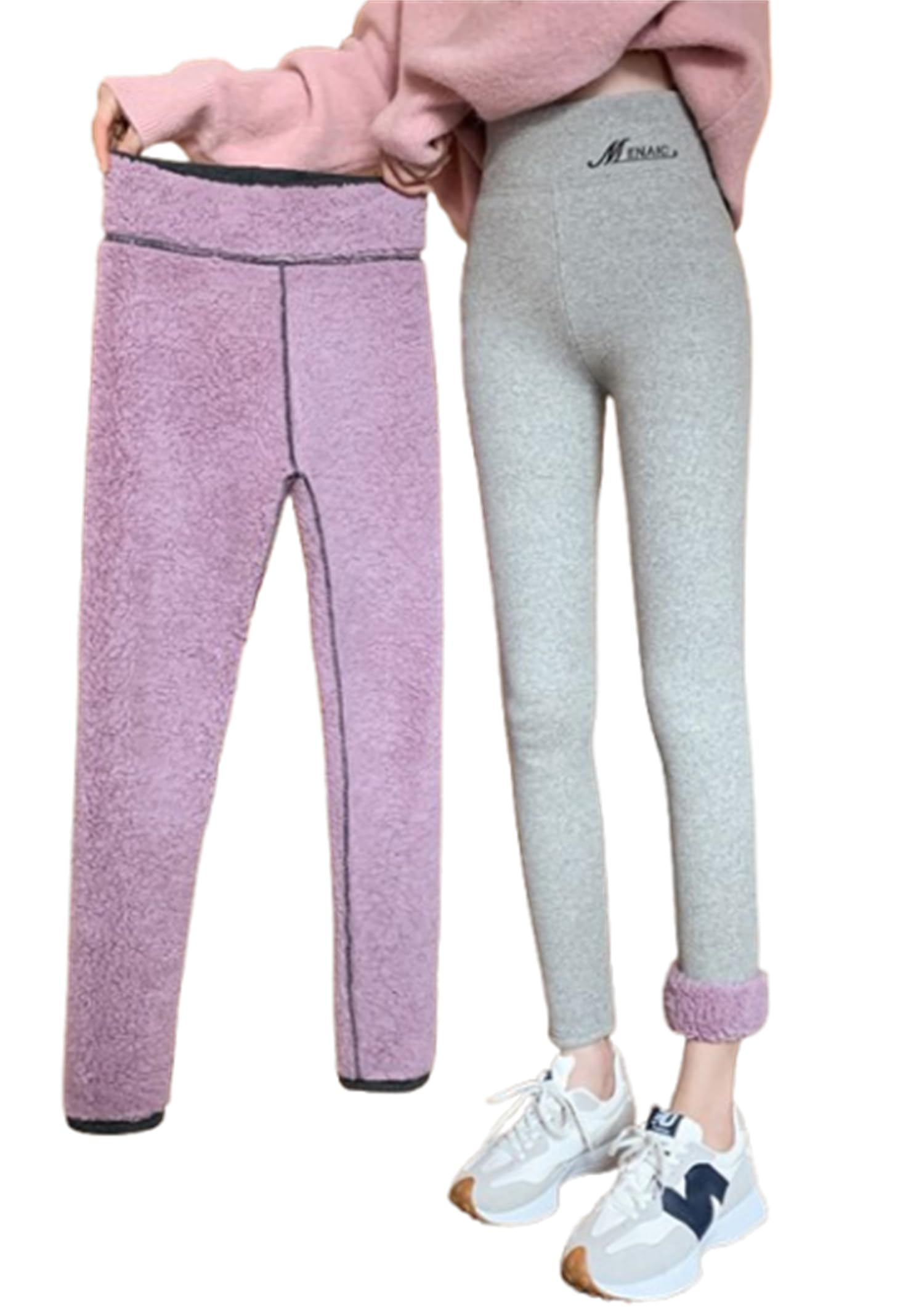 【送料無料】[kisetsumate] 裏起毛 レギンス レディース トレンカ 裏ボア インナー タイツ 美脚 ヒートレギンス 暖かい 防寒 レギンスパンツ 冬 ルームウェア 部屋着 厚手 極暖 ボトムス ストレッチ 動きやすい おしゃれ 着痩せ 人気 色：ライトグレー、サイズ：XL