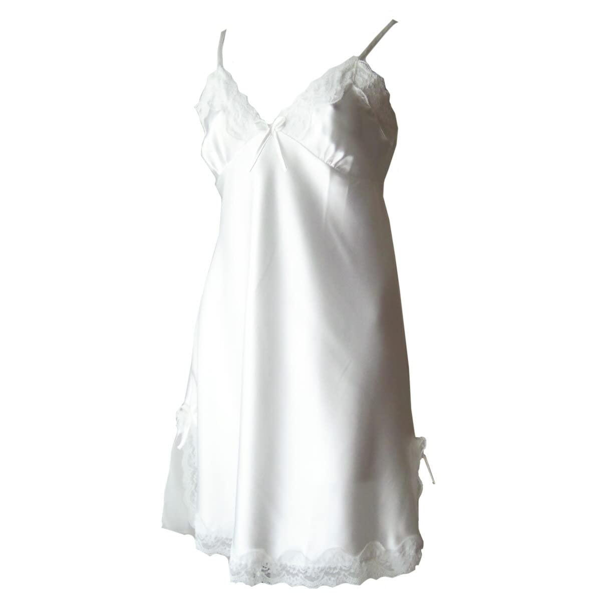 【送料無料】[Karly　Shop] スリップ ランジェリー ベビードール ペチコート セクシー ひざ上丈 サテン..