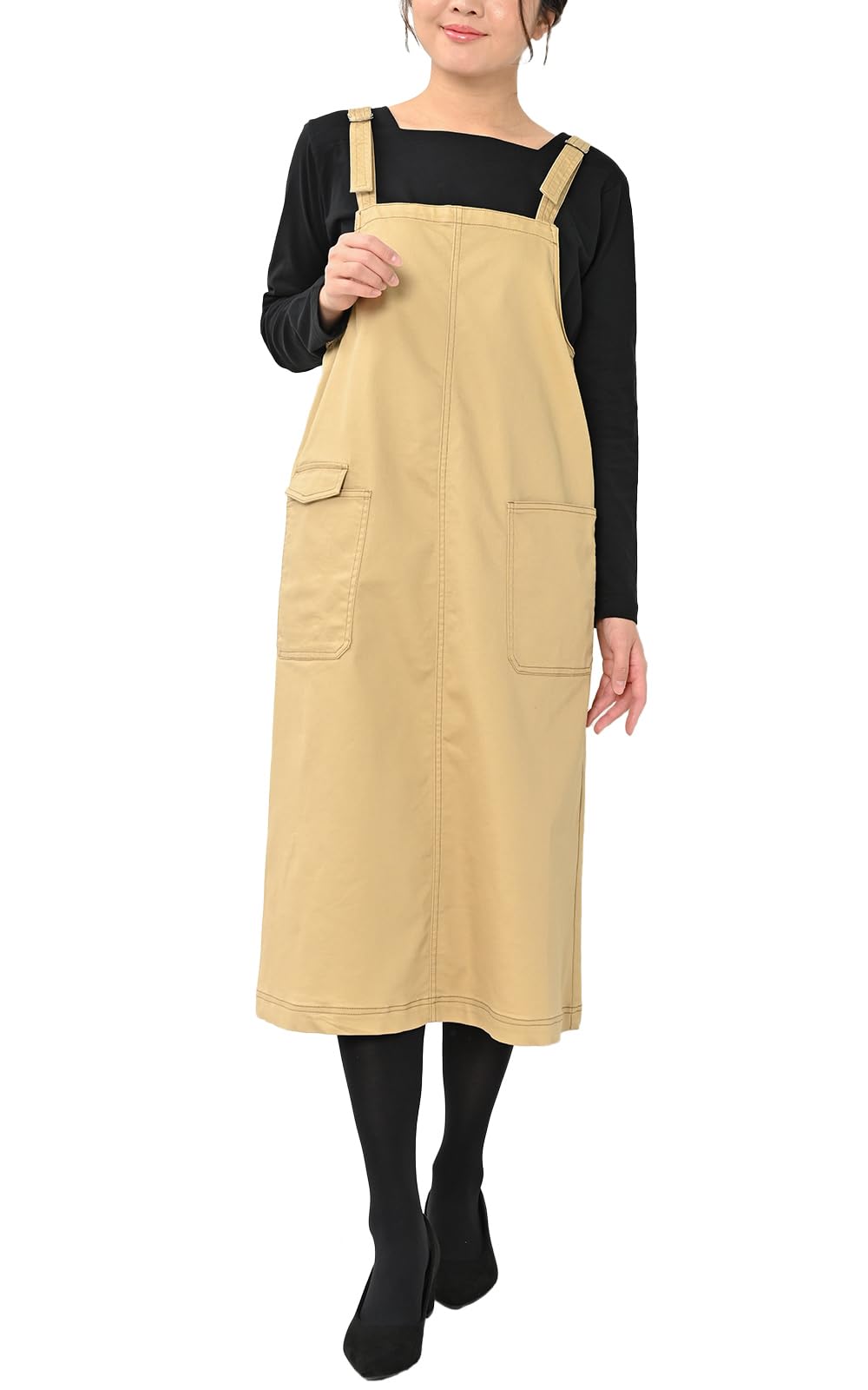 【送料無料】[JANJAM] 大きいサイズ レディース ジャンパースカート サロペットスカート ロング丈 USA..