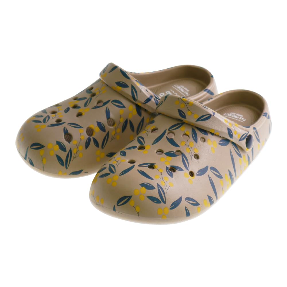 【送料無料】[FASPROJECT] 2way クロッグ サンダル (レディース) 婦人 女性 ジュニア 軽量 防水 eva サボサンダル 前とじ つっかけ SY-12965 色：【プリント】ベージュ、サイズ：L