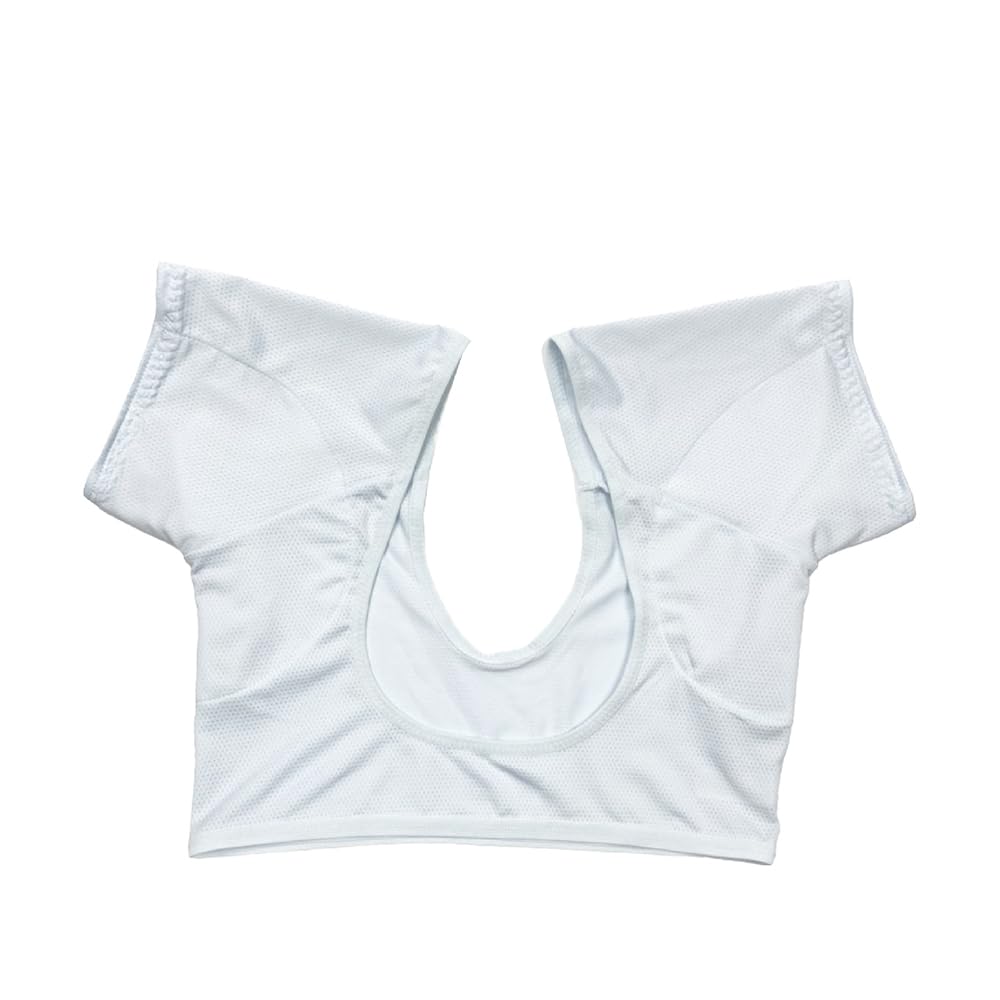 【送料無料】[PETIT MARRY'S] 脇汗パッド 脇汗インナー 汗取りインナー レディース 脇汗対策 汗染み 脇パッド 速乾 防臭 メッシュ 脇汗吸収 大汗 半袖 夏 1枚入り 色：白(メッシュ)、サイズ：L