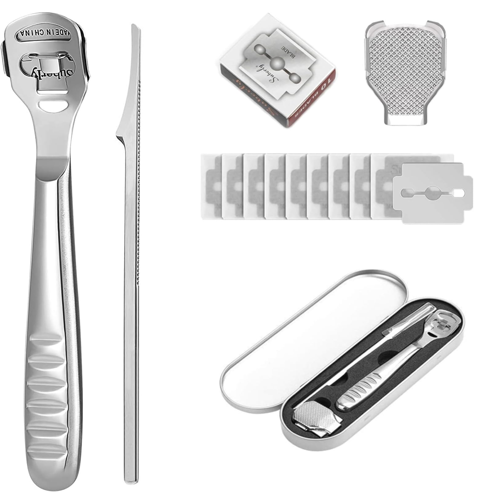 【送料無料】角質削り ペディキュアナイフ ステンレス製 角質を削除する 足底の汚れを取り除き フット..