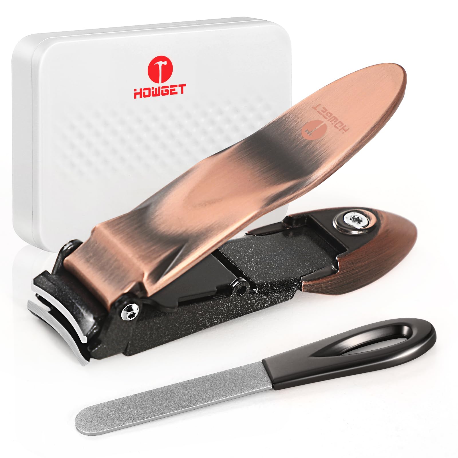 【送料無料】HOWGET 爪切り つめきり 飛び散り防止 切れ味いい 手足用 男女兼用 には 高級爪やすり付き..