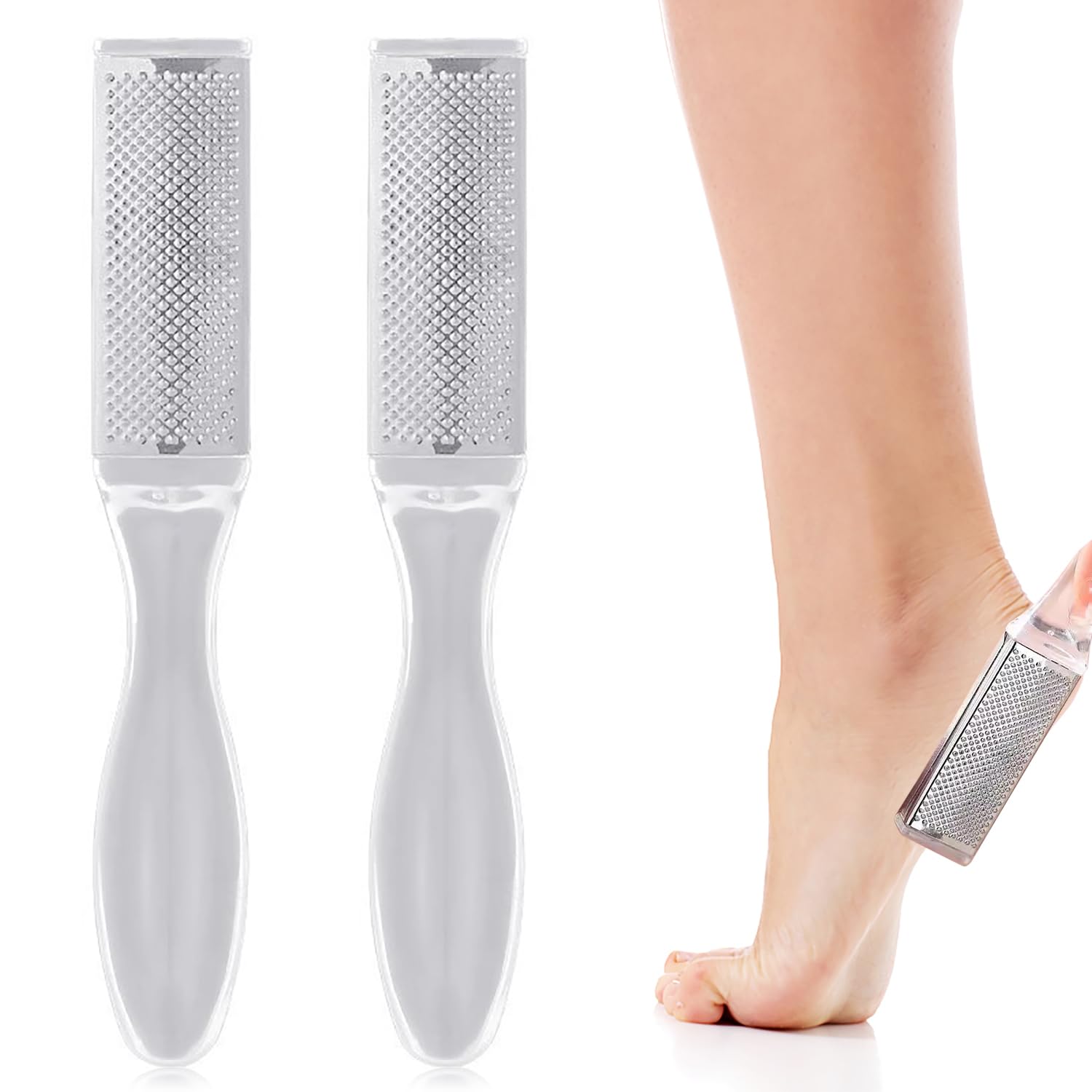 【送料無料】角質リムーバー ステンレス鋼 フットファイル かかとやすり 両面 足の角質除去ツール 血行..