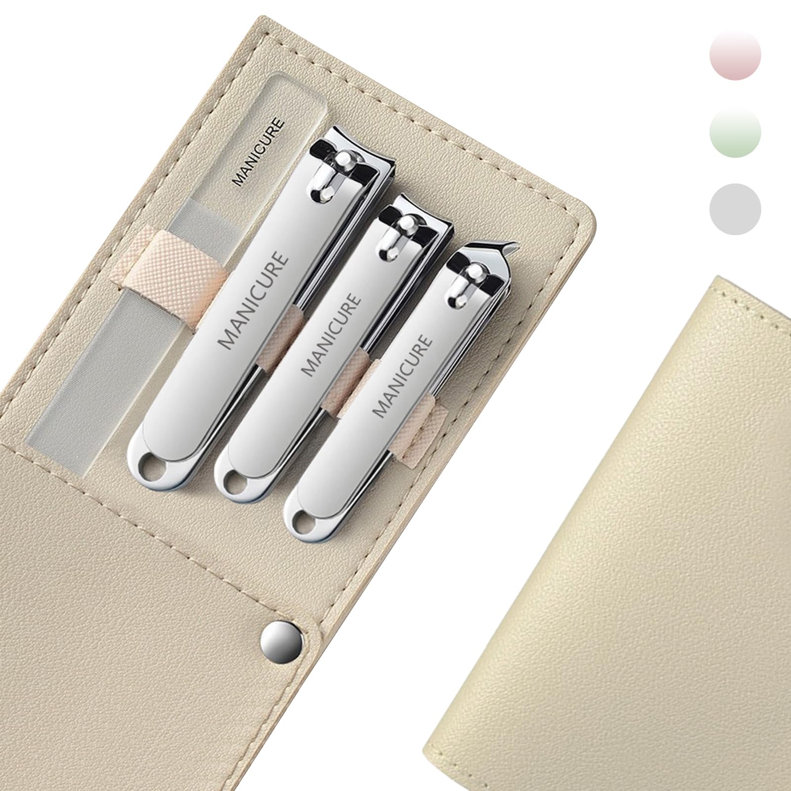 【送料無料】JnTech 4点 ネイルケアセット 爪切りセット 爪やすり ネイルケア 爪切り 爪 ケア 多機能 ステンレス製 手足両用 携帯便利 収納用革バッグ...