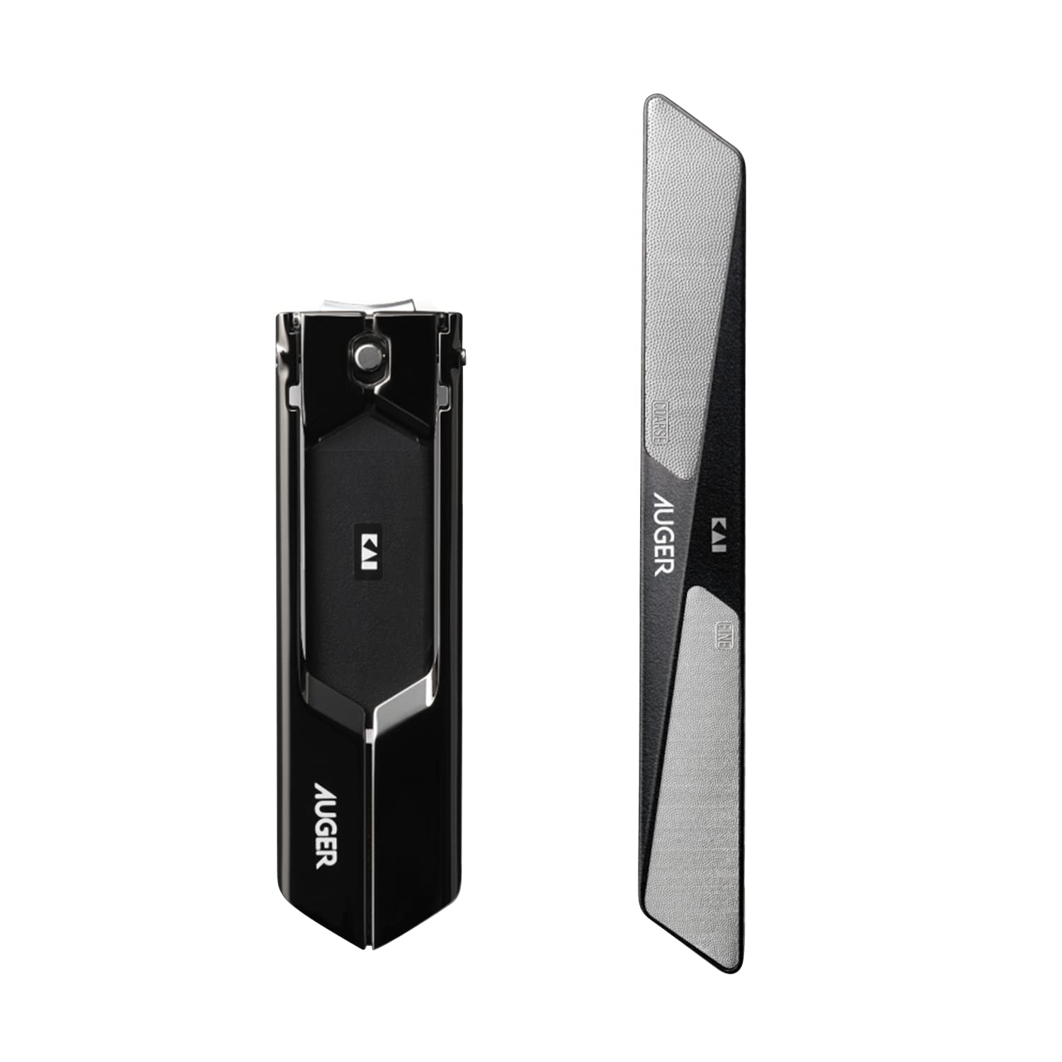 【送料無料】貝印 KAI AUGER ネイルケアセット 爪切り ネイルファイル 男性 メンズ 爪ケア 爪やすり ヤスリ リボルバーツメキリ スタイリッシュ 色:...