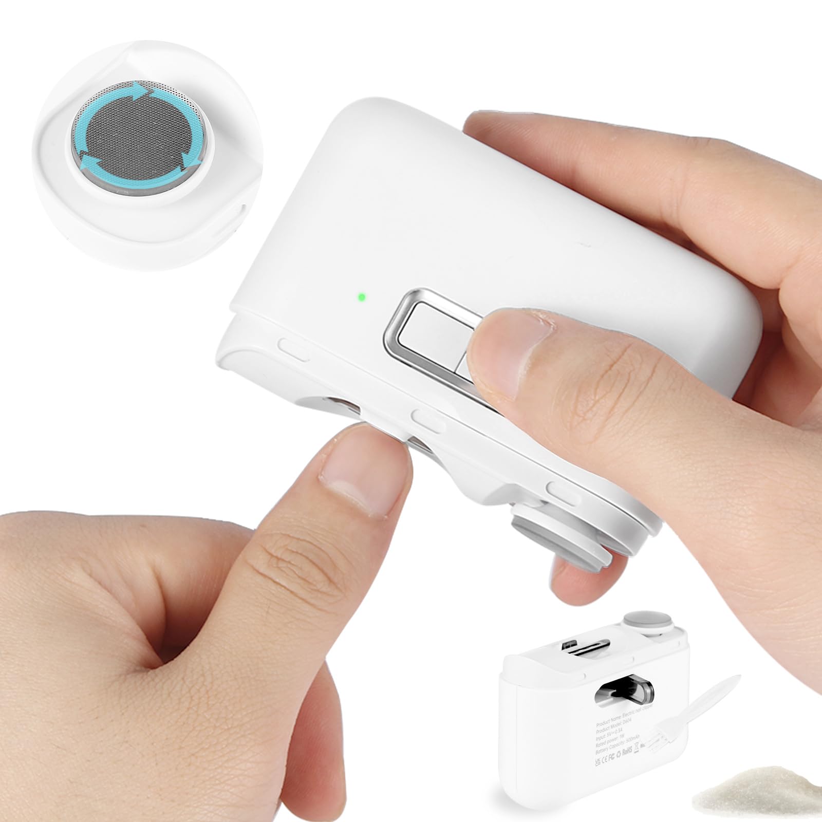 【送料無料】AACQ 子供 爪切り 爪切り 足 電動爪切り 子供用 大人用 高齢者用 安全設計 低騒音 2段階調整 LEDライト付き 防滴仕様 Type-C充電...