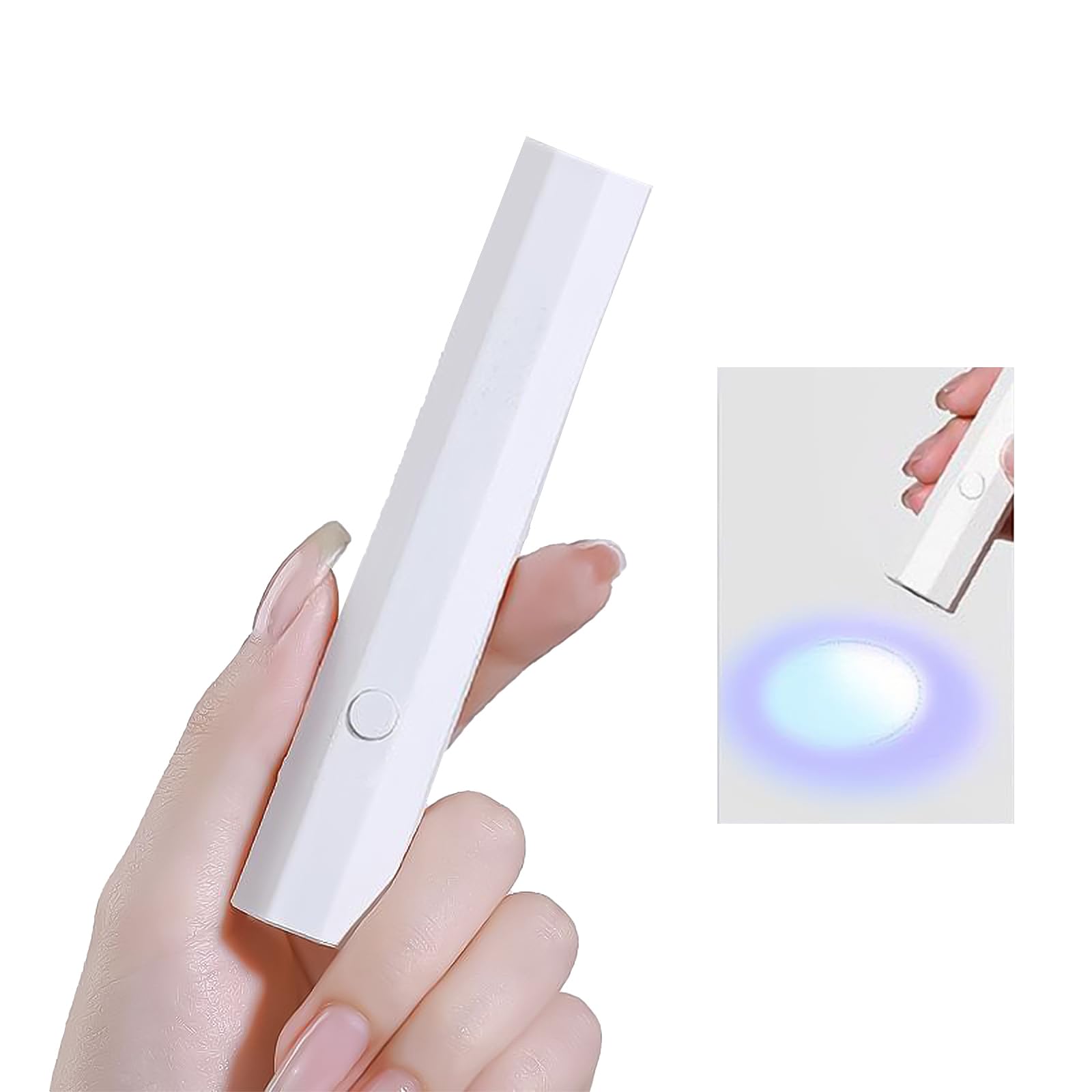 【送料無料】LKCCTK ネイルライト LED&UV ミニ硬化ライト 充電式 手持ち式 小型 軽量 携帯 20s/60s UVライト 速乾 高速硬化用 ジェルネイル用 出張用 旅行用 自宅でDIYネイル用 色：1