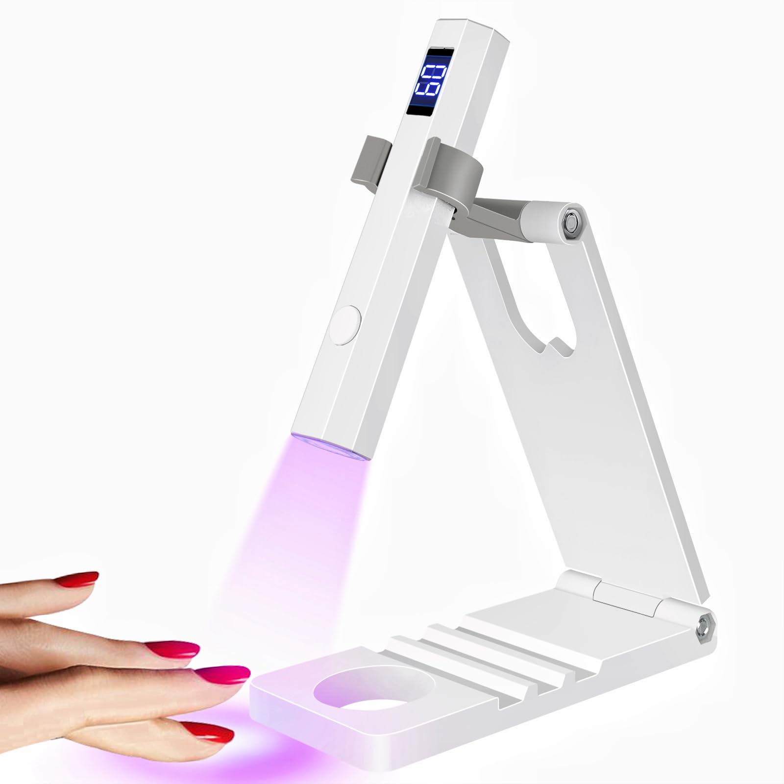 【送料無料】UYTON ネイルライト ペン型 LED & UV ジェルネイルライト スタンド付き 充電式 ネイルライト 速乾 ハンディ UVライト LEDライト 携帯ネイルライト USBコードレス 硬化ライト レジン用 ジェルネイル ライト プロ用 初心者用 ミニ硬化ライト 色：スタンド付き