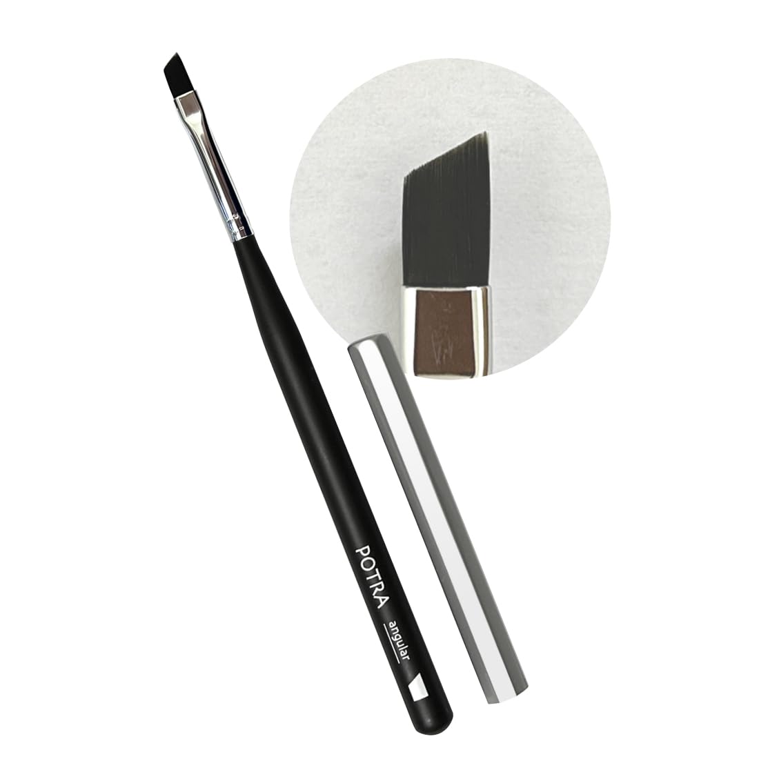 【送料無料】ジェルブラシ アンギュラー ジェルネイル (プロ仕様 日本製 高品質 キャップ付き フレンチ アート ネイル 筆 POTRA)【 プランベア 】 色...