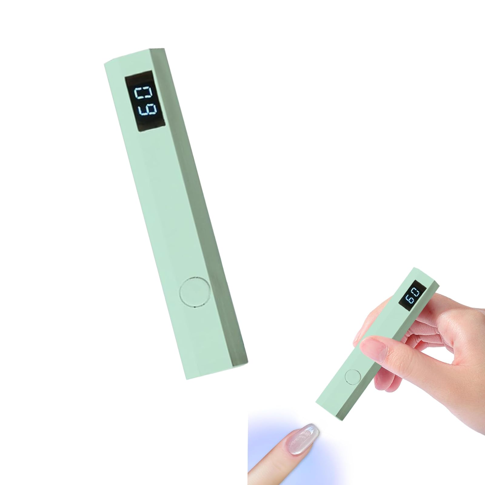 【送料無料】BLOOPIC ネイルランプ 充電式 ハンドヘルド UVネイルランプ 小型 UV硬化ランプ LEDネイルドライヤー 速乾性 ジェルネイルポリッシュやレジンに最適 手足の手作りネイルアートに最適 (グリーン)