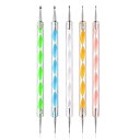 【送料無料】ドットペン ネイルアート 両端での使用 ドットペン 5点セット ネイルドットペン 適度なコシ 大小ドットペン付き ブラシ ドット 点描ツール ネイル...