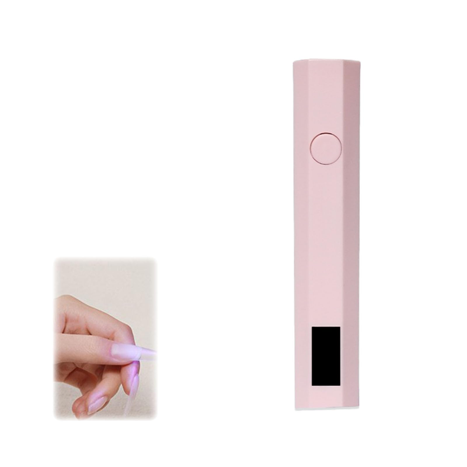 【送料無料】Mirhua 充電式 LED & UV 速乾 2階段タイマー 対応 硬化ライト ネイルライト 携帯手足両用 マー機能 ペン型 ハンディジェルネイル レジン(ピンク) 色：ピンク