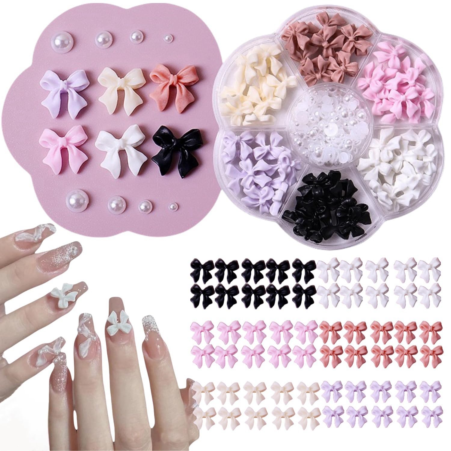 【送料無料】Gulenvailo 70個 かわいいネイルアートチャーム デコパーツ ネイルパーツ スライム ネイル..