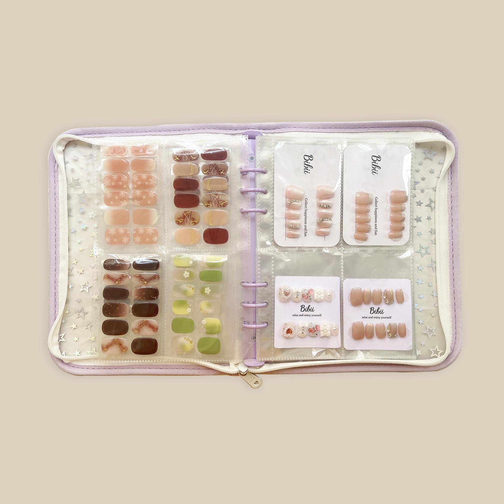 【送料無料】ネイル収納 - プロ仕様の透明防塵デザイン採用のサンプル展示用アルバム、多機能ネイルス..