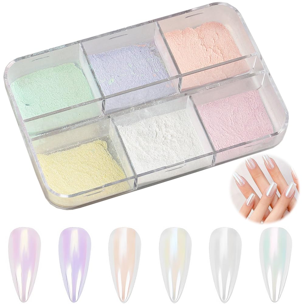 【送料無料】オーロラパウダー ミラーパウダー 6色 ネイルパウダー 光沢 ネイルアート レジン ジェルネイル ミラーネイル パウダー オーロラネイル ネイルグリッターパウダー ネオンパウダー オーロラシェルパウダー ネイルサロン ネイルパーツ 自宅DIY 手芸 装 色：6色