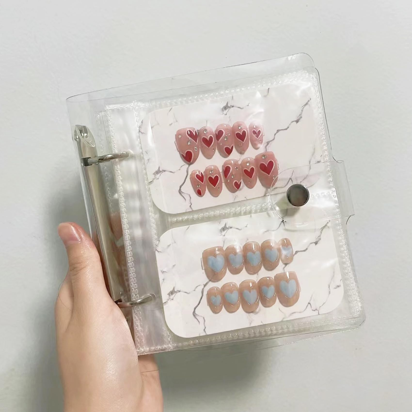 【送料無料】ネイル収納 - プロ仕様の透明防塵デザイン採用のサンプル展示用アルバム、多機能ネイルス..