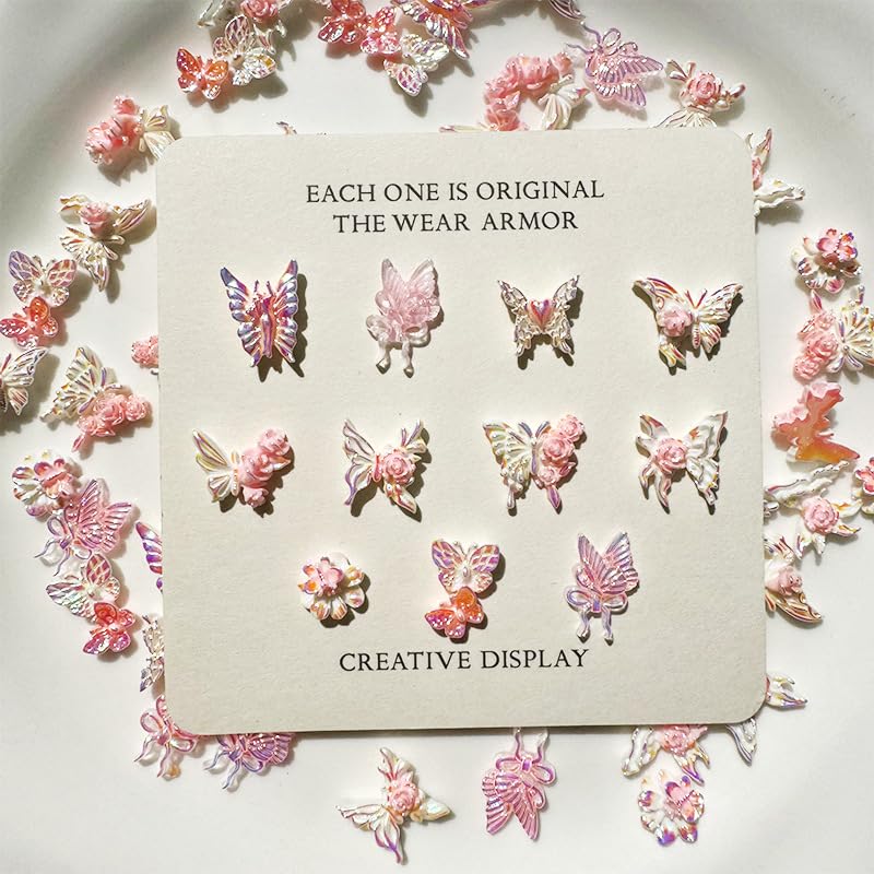 【送料無料】蝶結び ネイルアートストーン 50個 ネイルパーツ 5D 手芸 リボン異なるリボンのスタイル ..