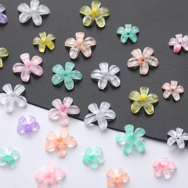 【送料無料】ネイルパーツ 花 約200個入り 3D 立体 お花パーツ 樹脂 可愛い フラワー カラフル ジェルネイル レジン用 ジュエリーパーツ ネイルアート ...