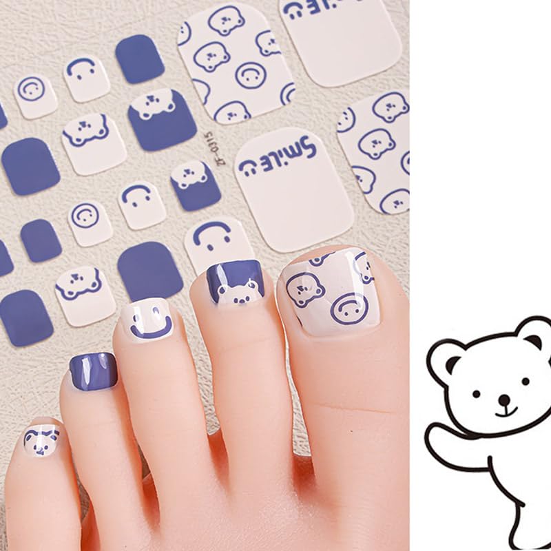 【送料無料】ジェルネイルシール 足用 2枚入 マニキュア膜付 長持ち無臭 防水 安全 貼るジェルネイル 貼って固めるグラデーション オフィスネイル キラキラ 可愛い シンプル 女性 プレゼント ツール付き 色：ZF-0315