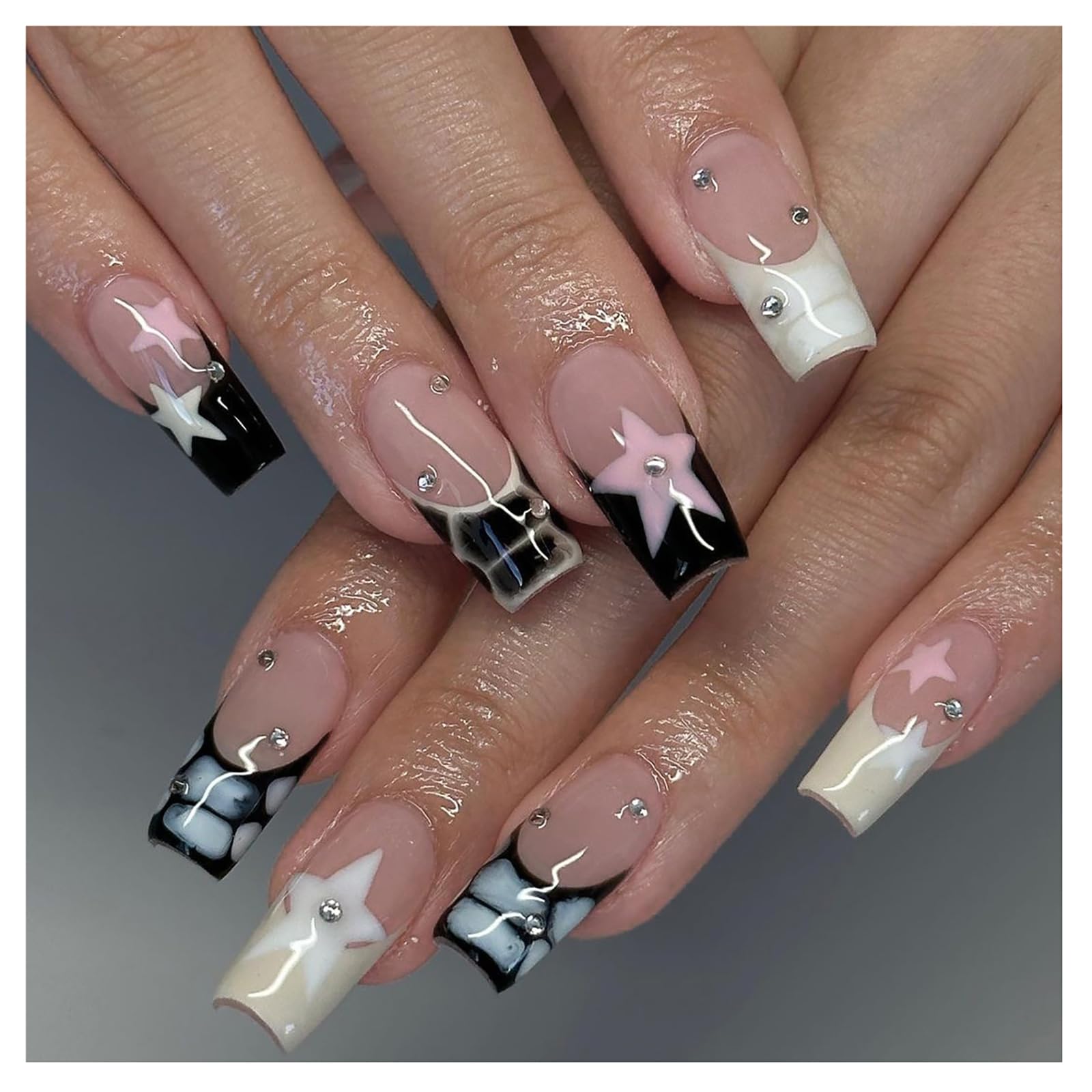 【送料無料】ドミ屋 ネイルチップ 24枚入 バレエ 秋冬 ネイルチップ ベリーショート 人気 ネイルシール..